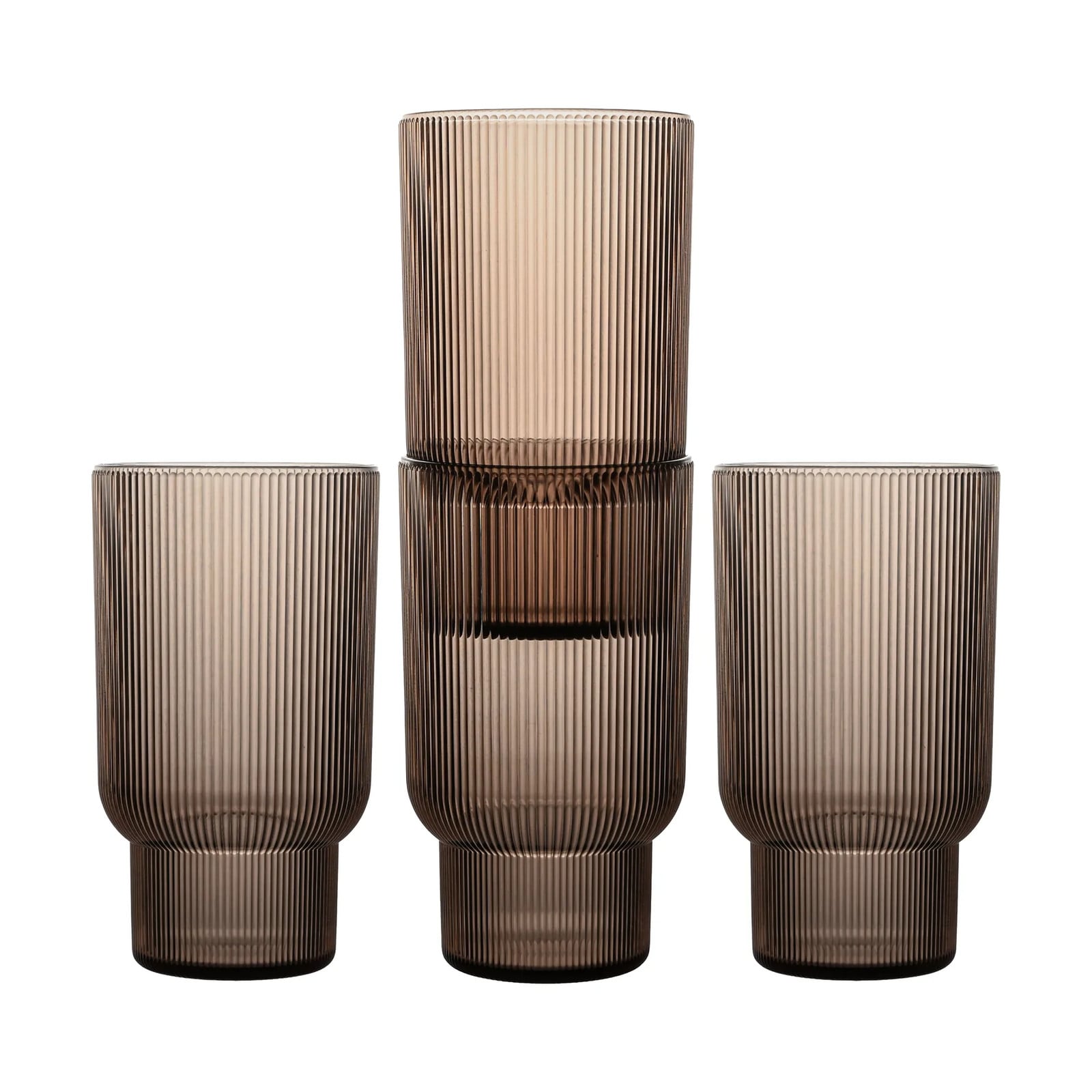 Sagaform Billi drinkglas 43 cl 4-pack Bruin