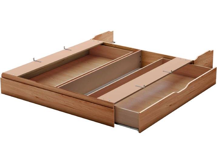 Schubkasten WIEMANN Lausanne, Bettschubkasten, Bettkasten, Schublade , beige (natur), B:180cm T:61cm, Holzwerkstoff, Schubladen, Schubkasten, Erle Nachbildung, maximale Belastung 20 Kg