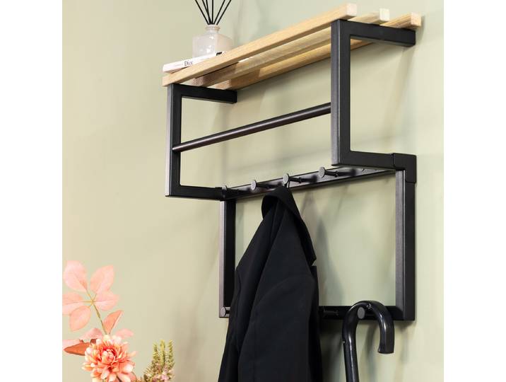 Porte-manteau mural Rizzoli XS 71 x 51 x 16cm Noir