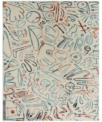 Katie Merz SPORTSGLYPHS Baseball Area Rug