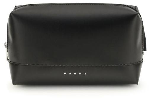 Marni Schultertasche aus Kalbsleder in Schwarz