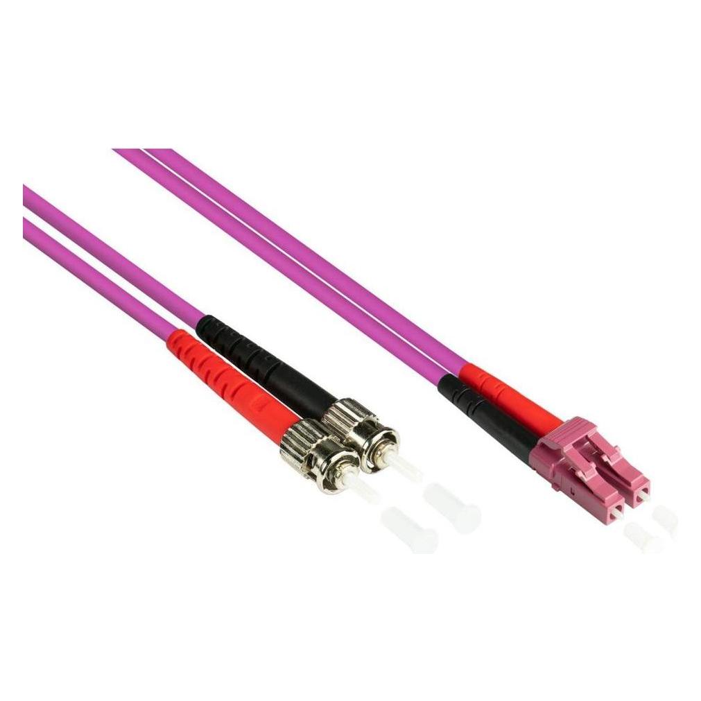 Varia SO-32748 - Patchkabel LWL Duplex OM4 (Multimode, 50125) LCST, LSZH, 0,5m (0.50 m) (SO-32748)