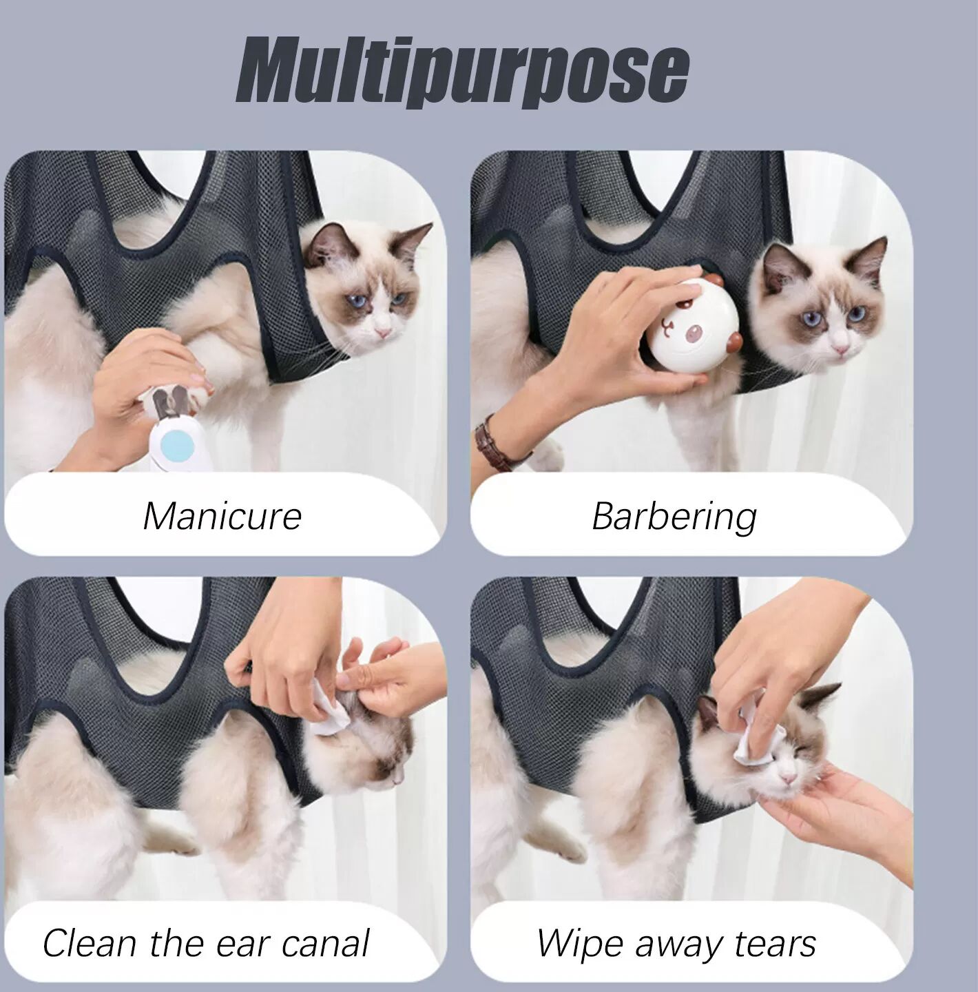 INF Hamac de soins pour animaux de compagnie, 11 pièces Bleu S