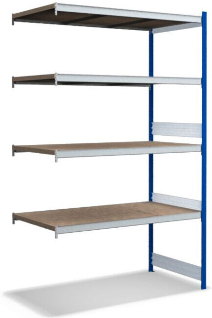 Bito Grand ensemble de rayonnages / 350kg 2499x1512x824 Panneau d'aggloméré 4 niveaux RAL5010 (C1256-0042)