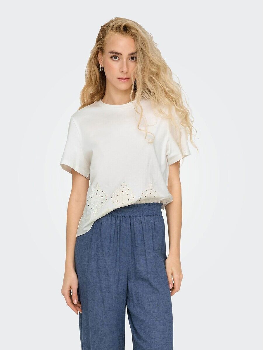 JDY Tee shirt col rond manches courtes