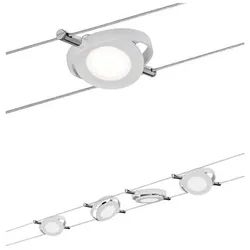 LED Seilsystem RoundMac Basisset 4x200lm 4x4,3W 2700K 230/12V Weiß matt