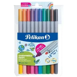 Pelikan 10er-Set Doppelfasermaler »Colorella Twin C 304/10« grau