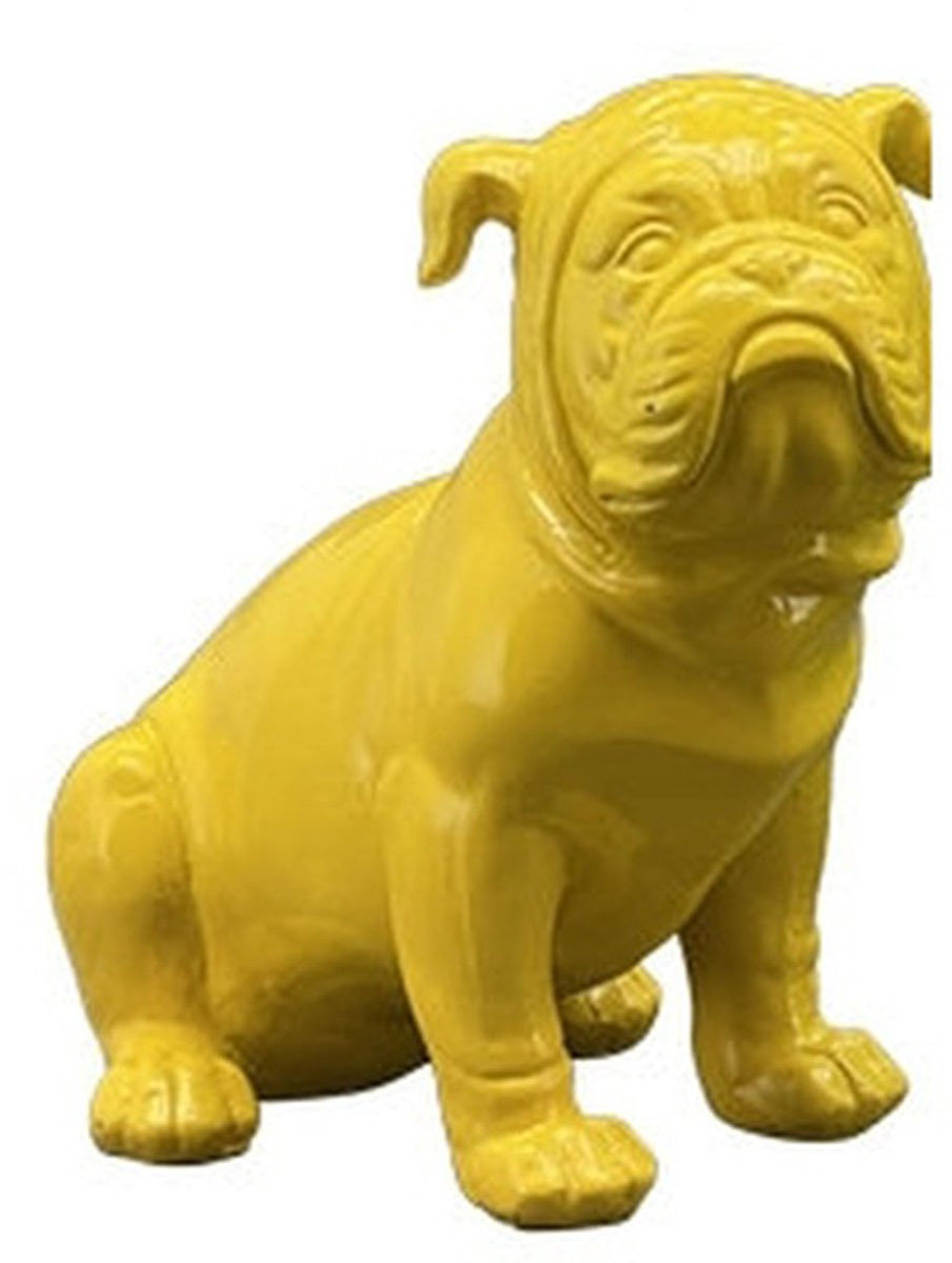 Exner Beeld hond bulldog geel 18 cm