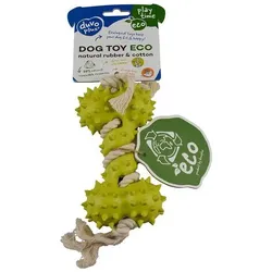 Duvoplus Tog Toy ECO Gummi Bambus/Reis/Baumwolle, 27x8.5x5cm, assortiert (Kauspielzeug Hund), Hundespielzeug
