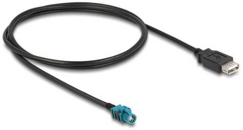 Delock USB-Kabel Z-Buchse, USB-A Buchse 1.00m Schwarz 90563