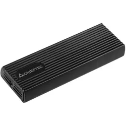 Chieftec SSD M.2 PCIe NVMe/S-ata SSD Enclosure Tool-Less (M.2), Festplattengehäuse, Schwarz