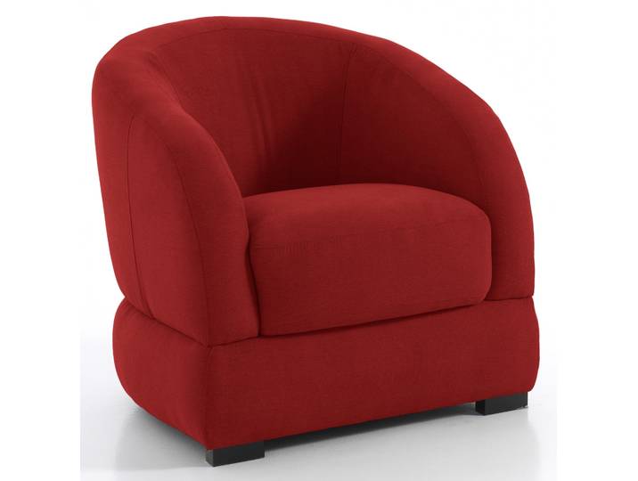 BOMBA - Fauteuil cabriolet - Velours, Rouge
