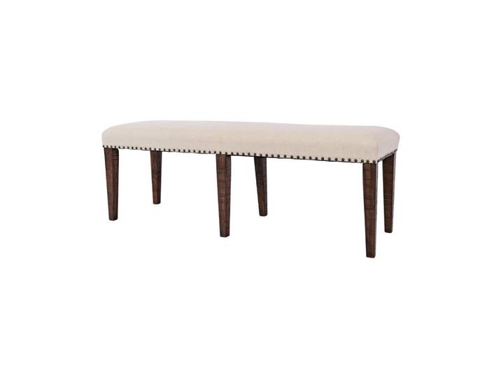 Furnlux Bank Avola Beige 132x49x50 cm, Holz, 132x50x49 cm, Esszimmer, Bank, Sitzbänke