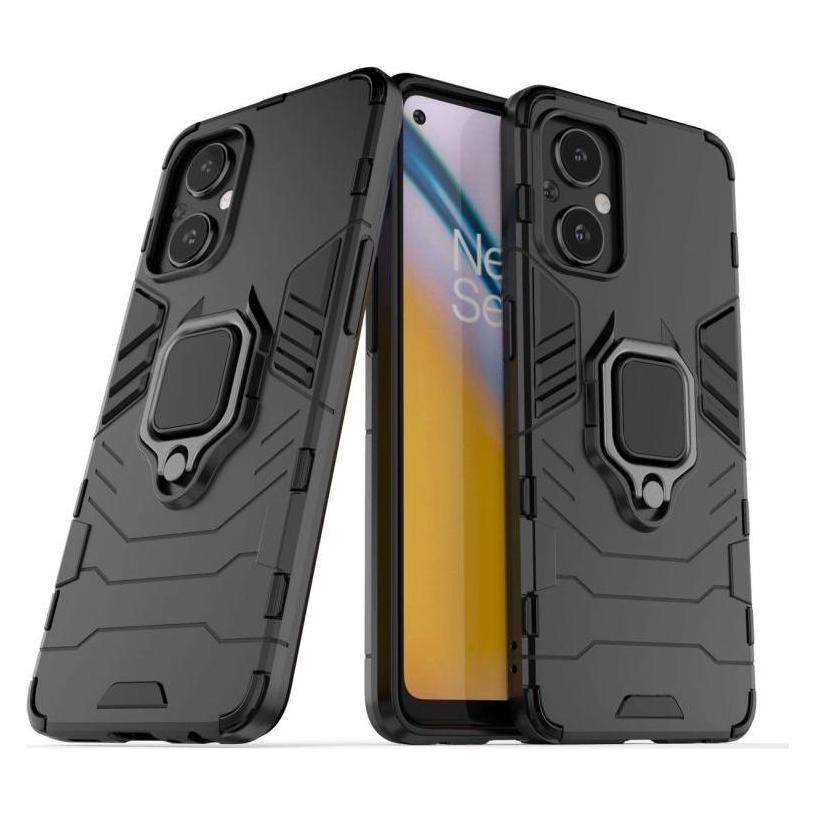 Hurtel Ring Armor robuste Hybrid-Hülle + magnetischer Halter für OnePlus Nord N20 5G schwarz (OnePlus Nord N20 5G) (1404978613)