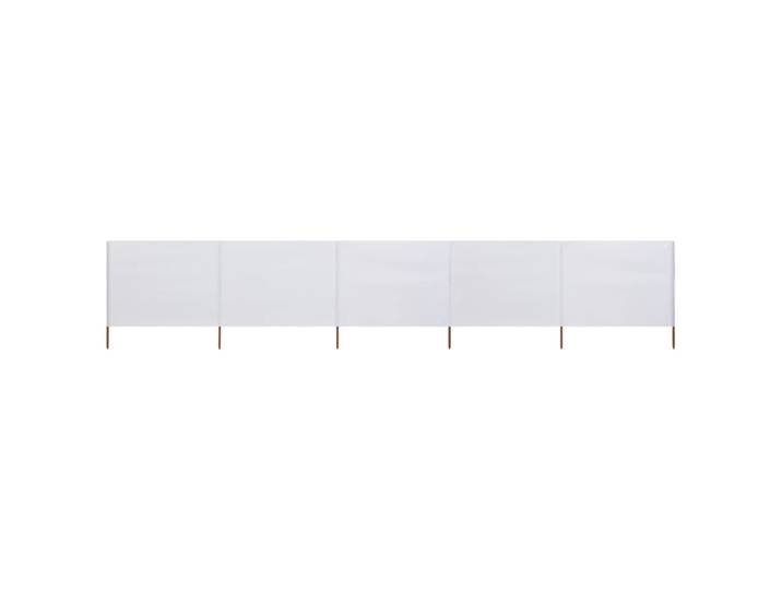 vidaXL Tissu brise-vent 5 pièces 600 x 80 cm blanc sable