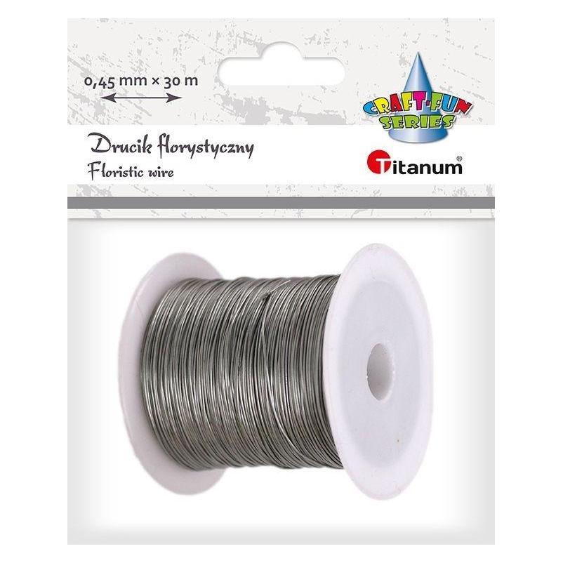 Titanum Blumendraht 0,45 mm x 30 m, Silber (30 m) (41378431)