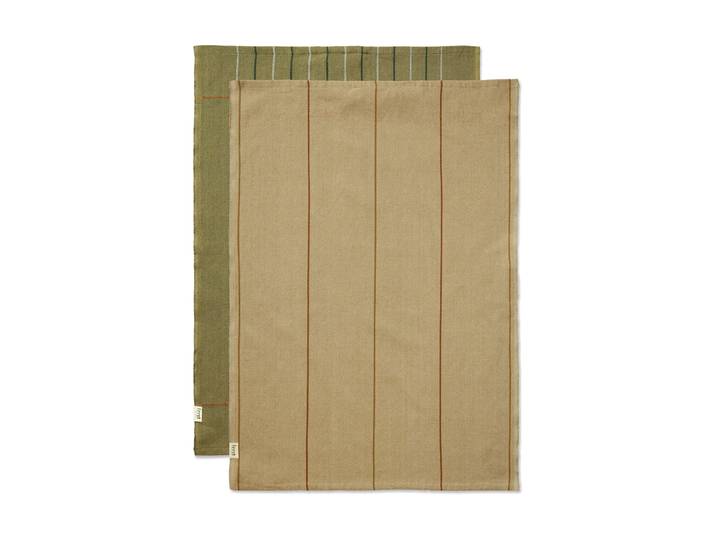 Ferm Living Torchon Ito 50x70 cm Lot de 2 Seaweed-flax