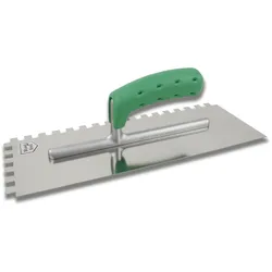 Hufa Profi Glättekelle 2K Griff mit langer Aluminium-Stütze 280x130mm ohne Zahnung
