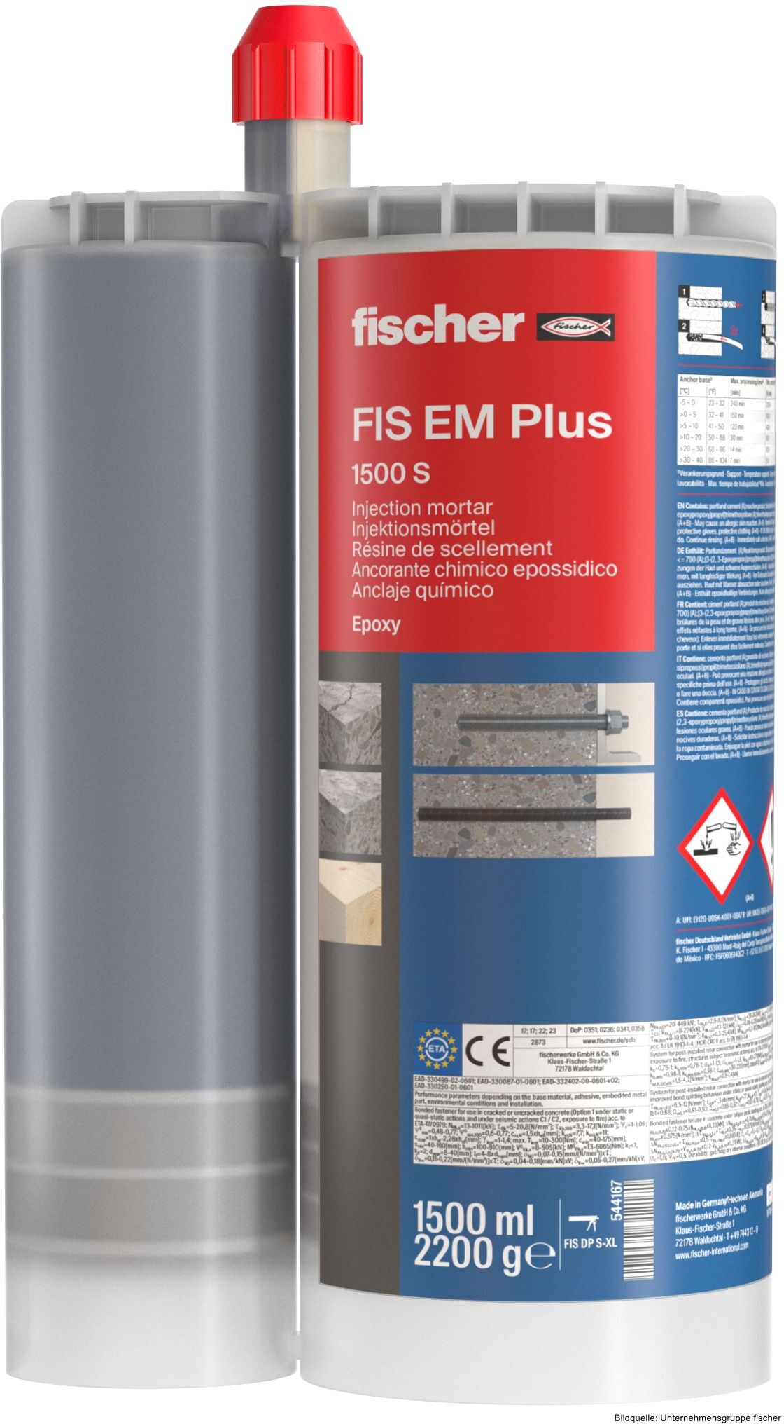 fischerwerke fischer Epoxidharzmörtel FIS EM Plus, 1500 ml