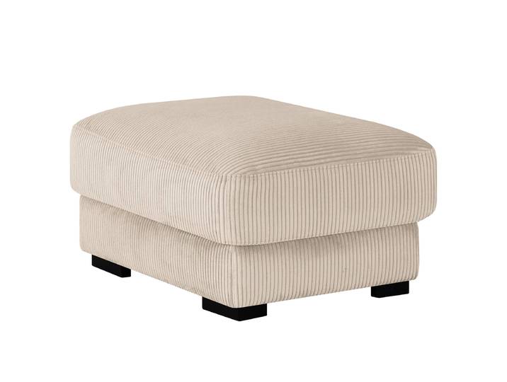 Polsterhocker Sintra 82 x 43 x 62cm Grau Cordstoff Lola: Lichtgrau