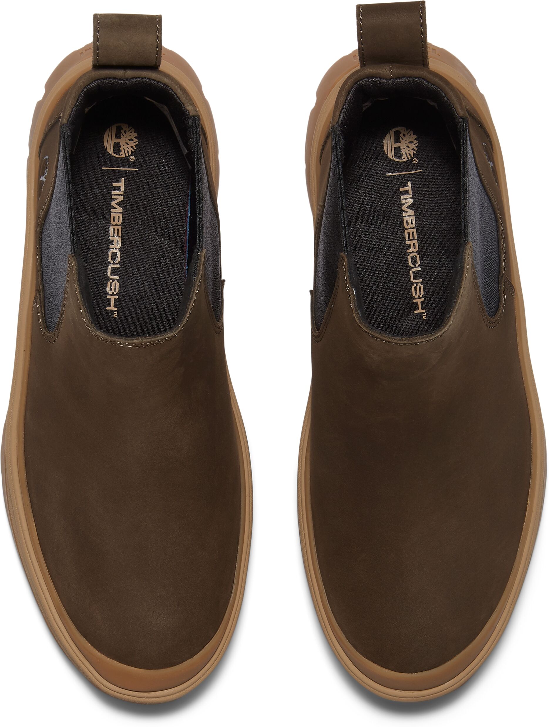 Chelseaboots TIMBERLAND "ROXIE LANEMID CHELSEA BOOT", Damen, Gr. 41, Polyester, braun (schwarz braun nubuck), Leder, Schuhe Chelseaboots, Stiefelette, Winterschuhe, Ankle Boots