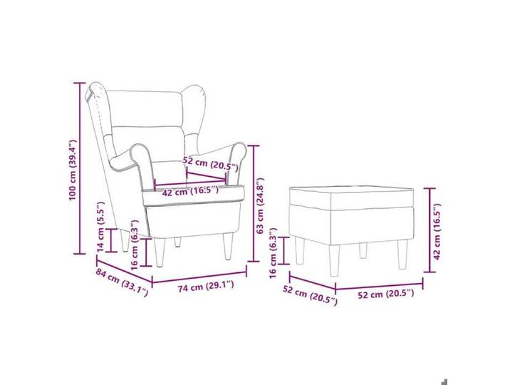 Solde août  Fauteuil avec repose-pied 74x84x100 cm - Fauteuil TV/Chaise de sofa Taupe Tissu 64403799