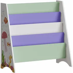 En.Casa, Kinderregal, Kinderregal Hornnes 60x62x28 cm Aqua Dream Motiv (62 x 28 x 60 cm)
