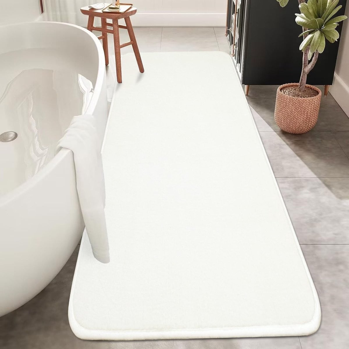 Zachte microfiber badmat met antislip voor volwassenen