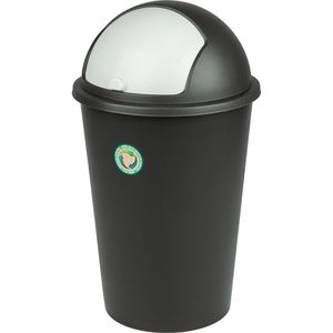 Spetebo Mülleimer XL 3500, schwarz, aus Kunststoff, 50 Liter