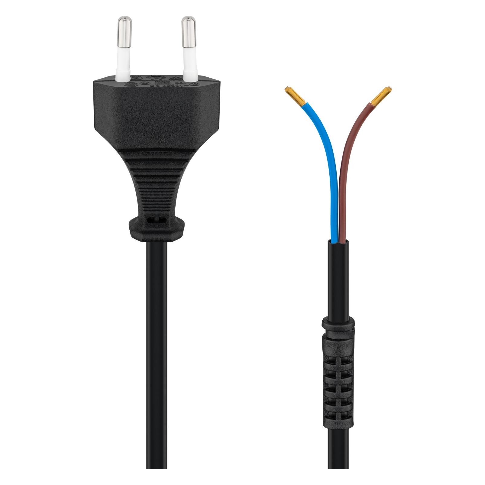 Goobay Euro Kabel zum Konfektionieren, 1,5 m, Schwarz (1.50 m) (50502)