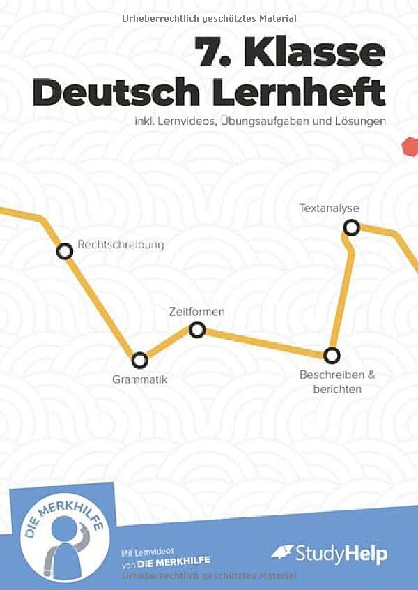 Diana Rohrbeck - 7. Klasse Deutsch Lernheft: inkl. Lernvideos und Aufgaben. Für Klassenarbeiten, Prüfungen, Tests Rechtschreibung, Satzbau, Texte, Verben, Satzglieder, Zeichensetzung - Preis vom 30.09.2026 09:01:18 h