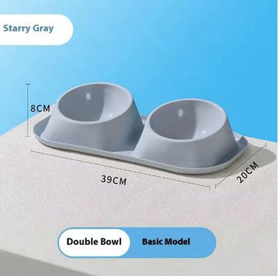 Inspire Picks Stainless Steel Double Pet Bowl With Non Slip Elevated Neck Protection Design a7