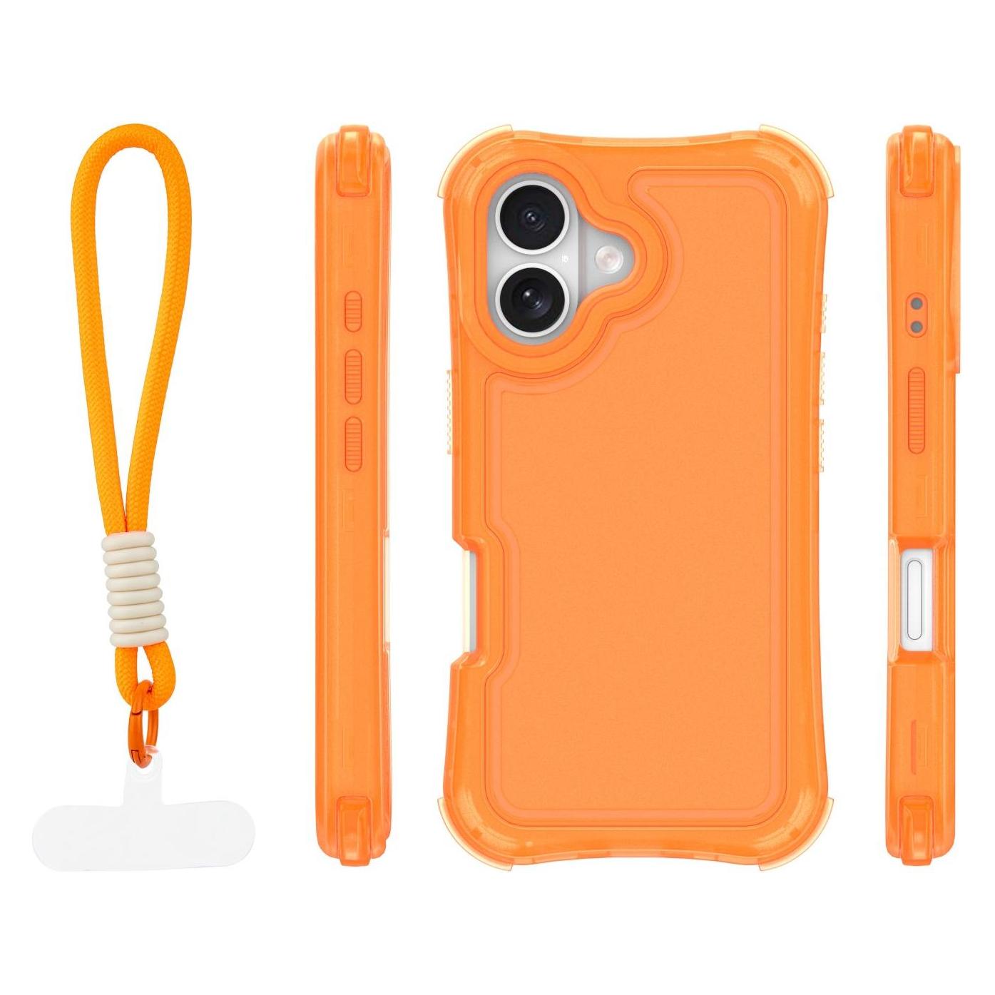 OEM Safepop case with strap for iPhone 16 6,1" orange (Apple iPhone 16) (69846949)