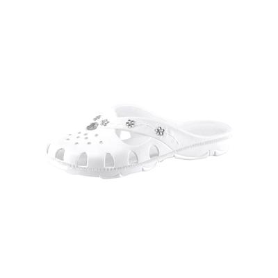 Badepantolette FASHY, Damen, Gr. 39, weiß, Gummi, Basic, Schuhe Badeschuh Clog