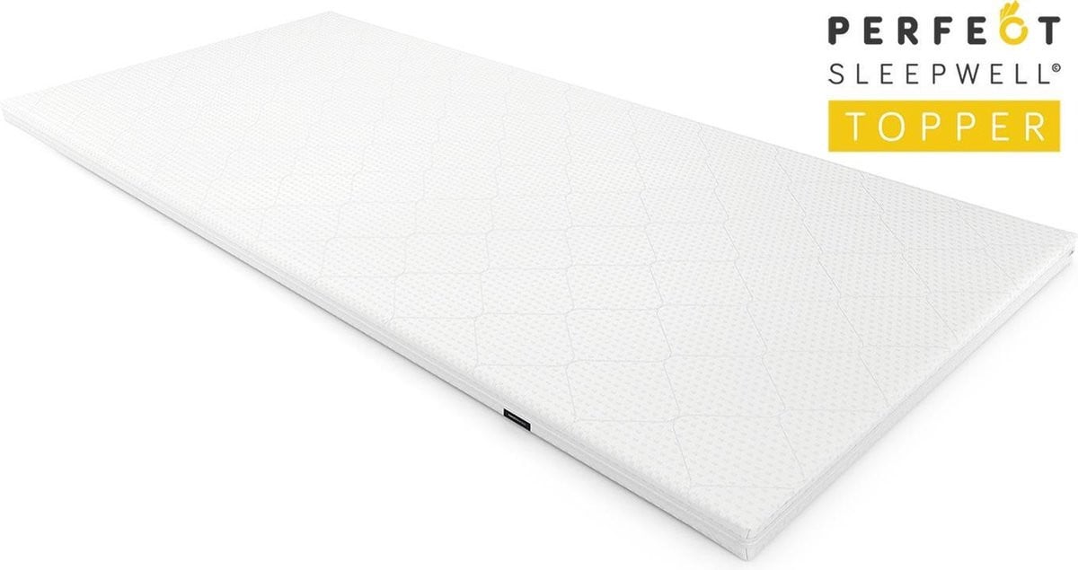 Sleepwell Traagschuim Matras Topper met Aloë Vera Wasbare Hoes, 90 x 200 cm