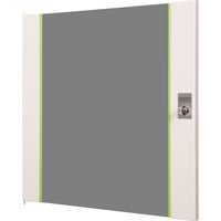 Glas-Fronttür für 19" 12HE Wandgehäuse Unique Serie, Frontpanel grau, 12 Höheneinheiten