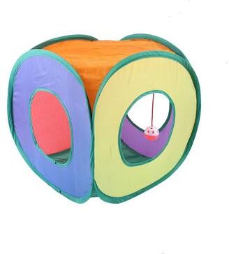 Inspire Select Foldable Cat Tunnel Toy S Type Play Tunnel With Crinkle Paper, Breathable Indoor Cat Exercise Tube color