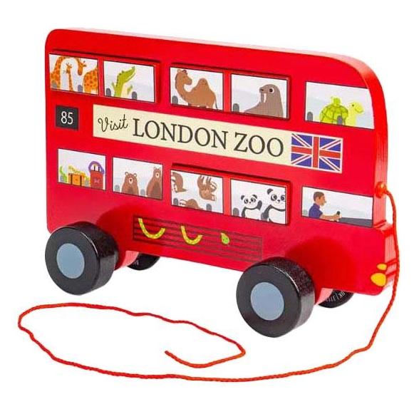 Bigjigs Toys Nachziehspielzeug London-Bus / ab 12 Monaten (BJ37037)