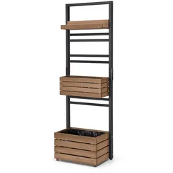 Tchibo - Pflanzwand mit flexibel einhängbaren Regalen »Elin« - 60x37x180cm - silber -