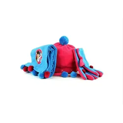 Depesche Diddlina Fleece-Set Mütze & Schal & Handschuh "Blue Dream"