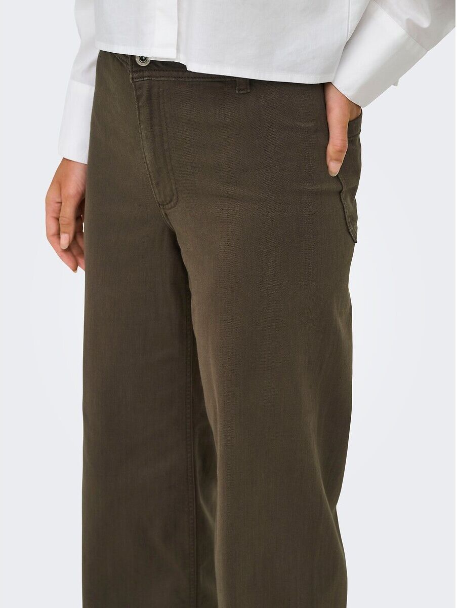 JDY Pantalon large, taille haute