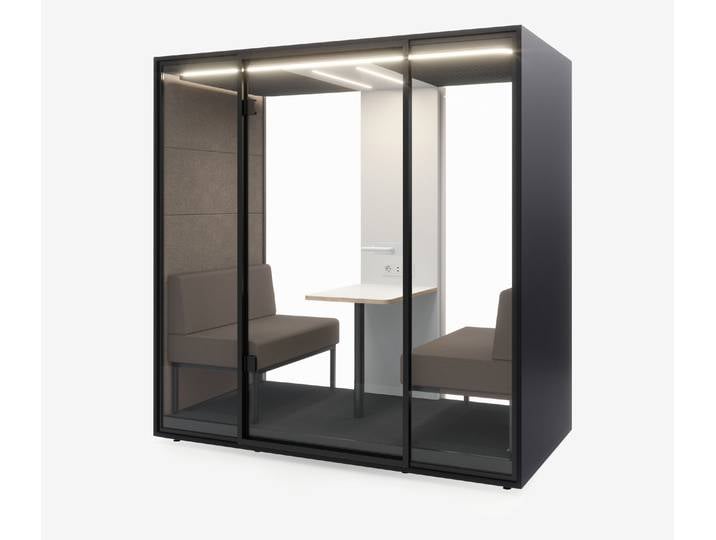 Meetingbox Quattro Anthrazit Weiß Kaffee Kaffee Glas Schwarz