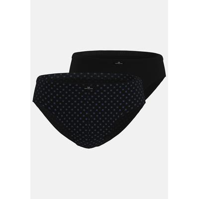 Slip GÖTZBURG, Herren, Gr. 6, Single Jersey, schwarz (schwarz, dunkel, allover), Single Jersey, Obermaterial: 95% Baumwolle, 5% Elasthan, Unterhosen Slip
