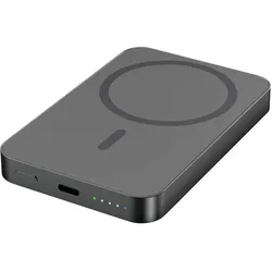 Ansmann Powerbank PB115PD MagSafe (5000 mAh, 22 W, 19.25 Wh), Powerbank, Schwarz
