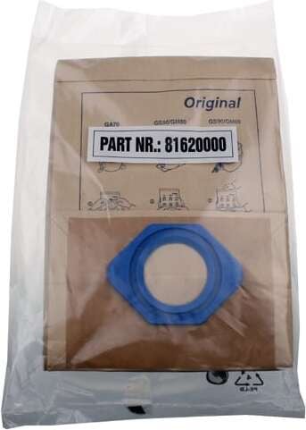 Nilfisk Stofzakken Bruin voor GS/GM 80P, 5 stuks
