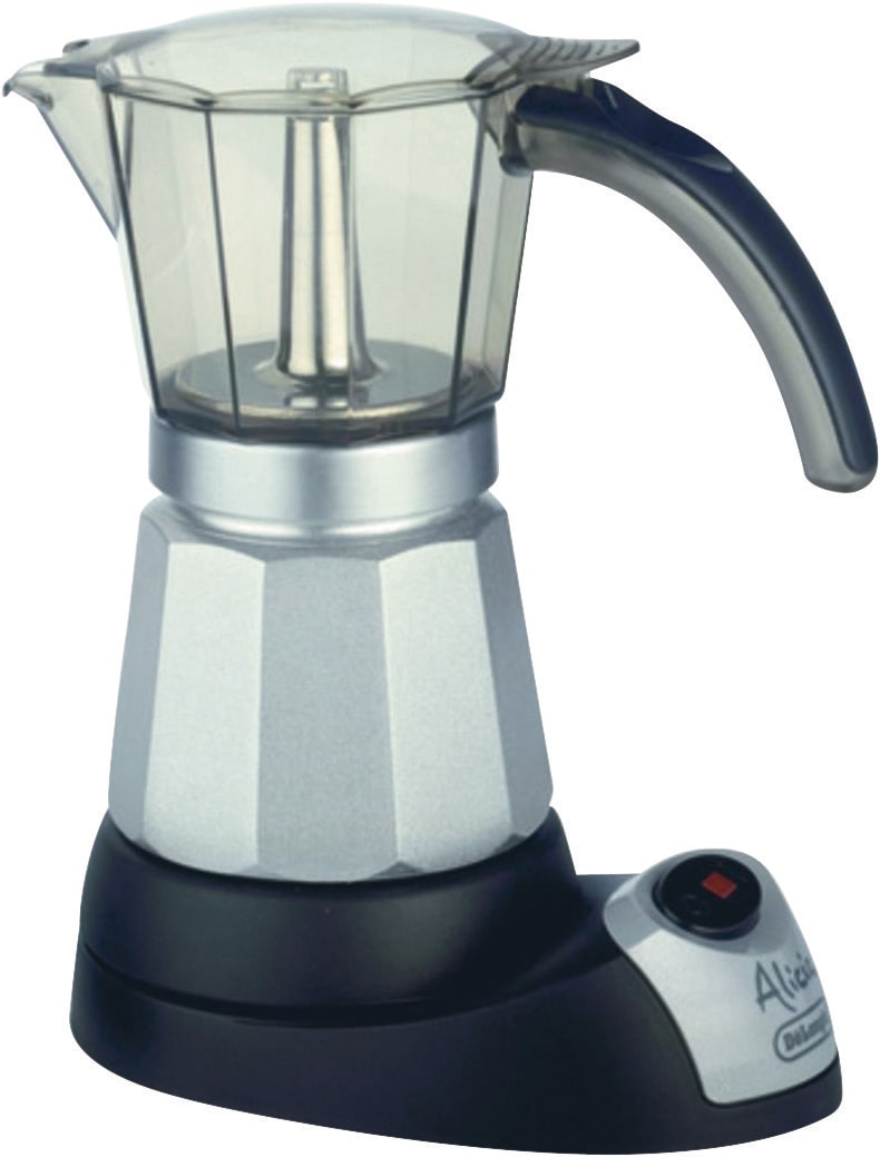 DeLonghi EMKM 6.B Alicia Plus Silber Elektrischer Espressokocher