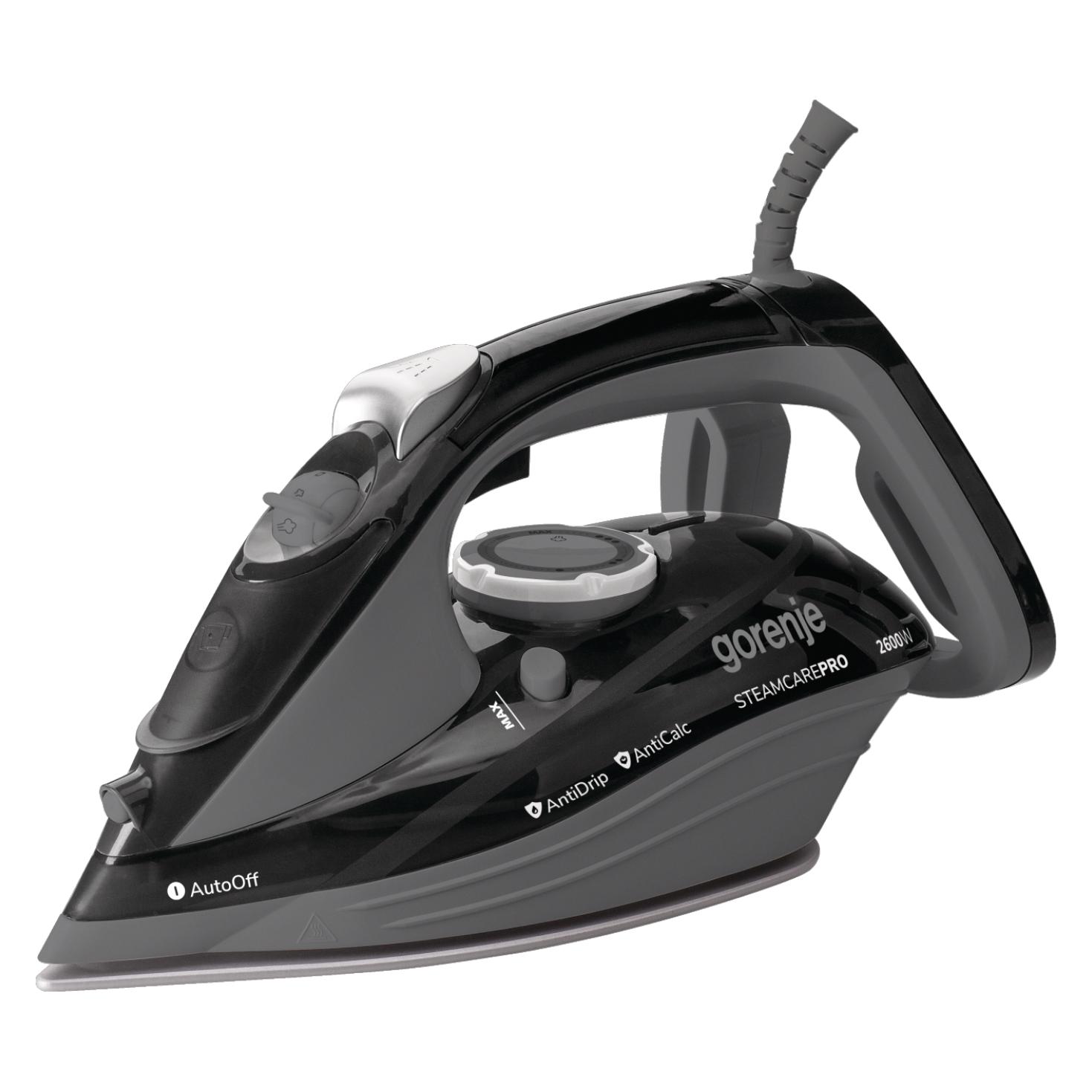 Gorenje SIH2600BKG Steam iron, Water tank 0,35 L, Continuous steam 30 g/min, Black (2600 W, 95 g/min) (739277)