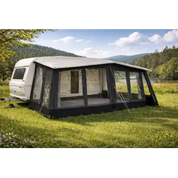 Dometic Residence Air Stay Gr. 16 aufblasbares Volleinzugs-Vorzelt mit dreiseitigem Wetterschutzvordach 6,45 x 2,55 x 2,75 m
