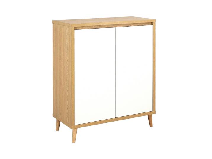 Buffet Petit Modèle 2 Portes Pier Blanc Crème / Effet Bois