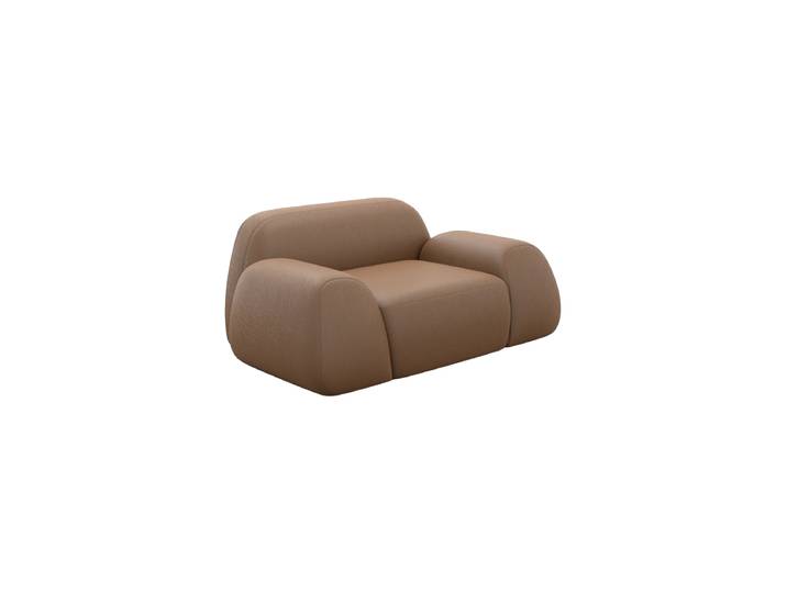 Echtleder Design Loungesessel „Lumera“ Echtleder Choco Brown BLOOMINGLOFT Collection